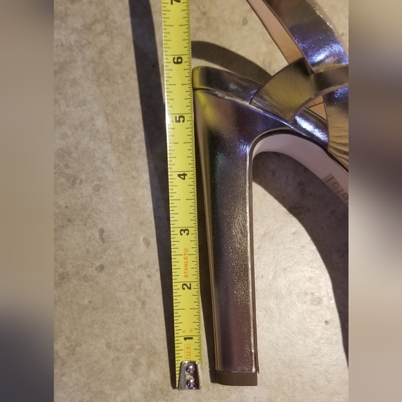 Gold Shiny Metallic High Platform High Heels Miami 7.5 - Picture 16 of 16